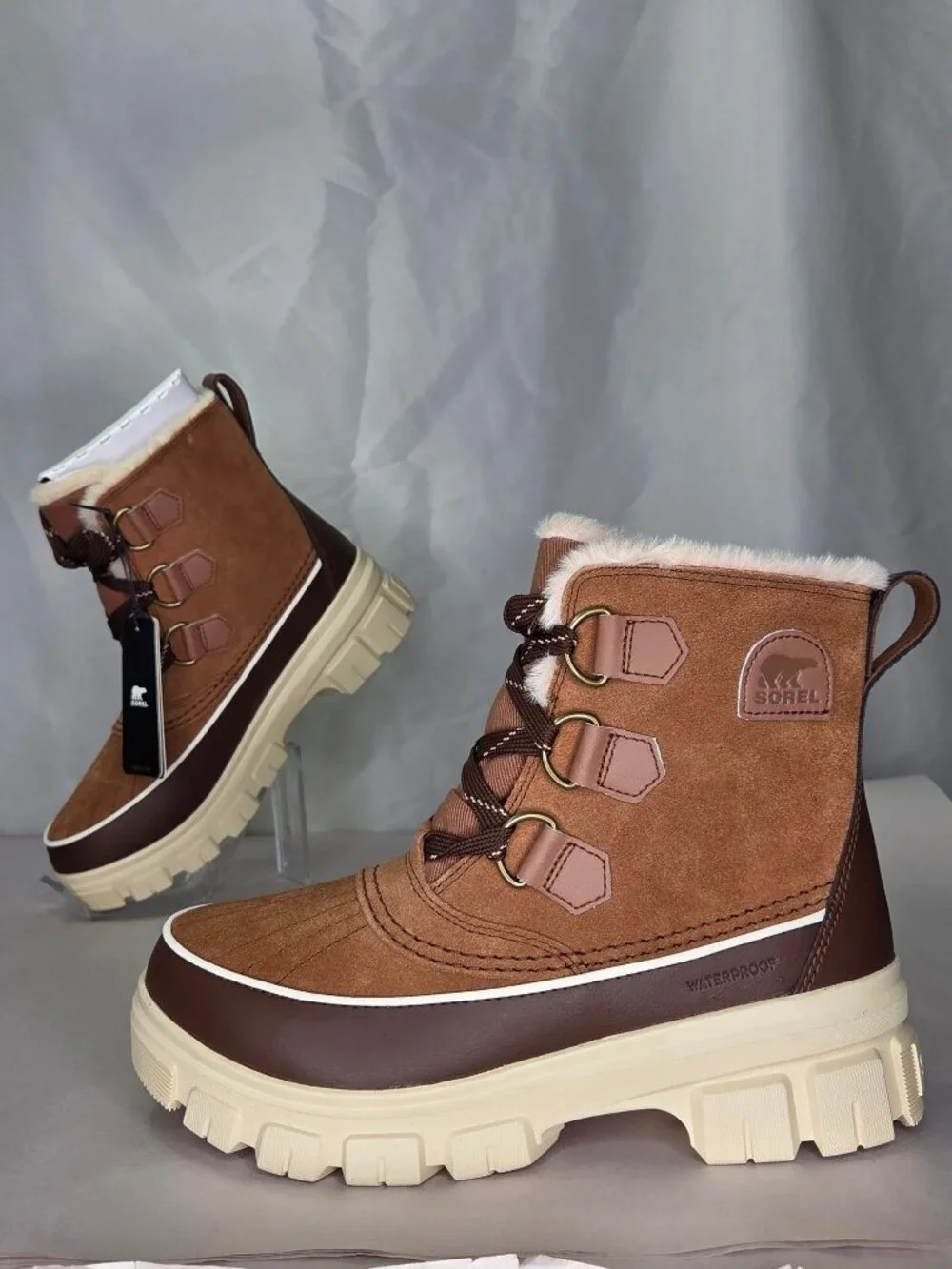 SOREL Tivoli V Waterproof Winter Boots - Velvet Tan/Tobacco, Size: 8
